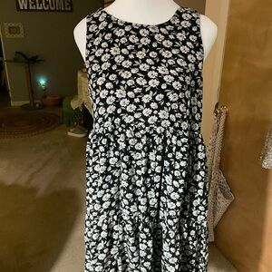 American Eagle Outfitters Black and White Floral Dress